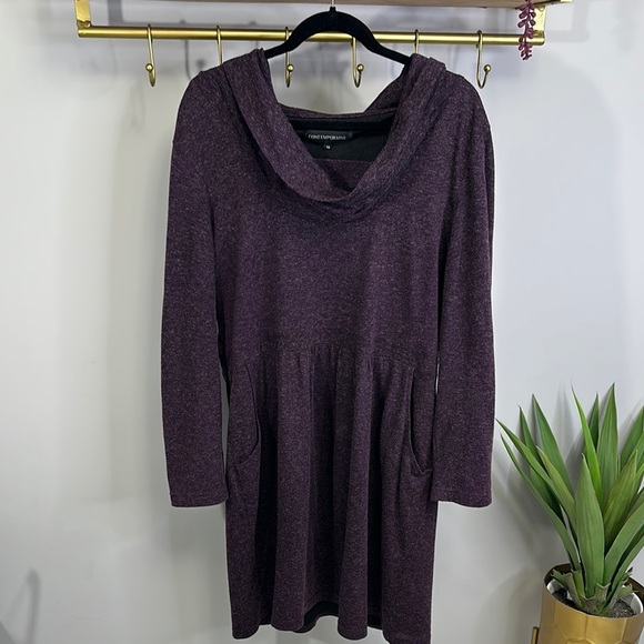 Simons Purple Cowl Neck Dress - Picture 1 of 5